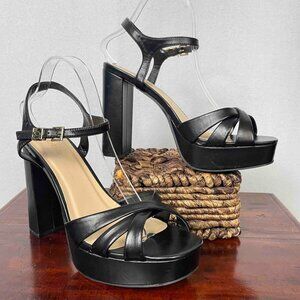 bebe Inessa Ankle Strap Platform Heels / Sandals Womens Size 9.5